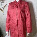 Denim & Co  Pink Floral Embroidered Jacket Photo 0