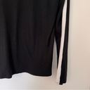 Harley Davidson  Black Turtle Neck Top Sweater Lightweight Stripe Logo Embroidery Photo 1