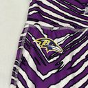 Majestic Zubaz NFL Baltimore Ravens Purple & White Striped  Yoga Pants Womens M Photo 2