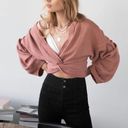 Free People  fall for you twist front waffle knit blouse Photo 1