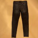 ZARA  Black Faded Distressed Mid Rise Raw Hem Denim Skinny Jeans Size 4 Photo 3