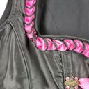 Landhaus Dress Size M Black Pink Rhinestone Rose Oktoberfest Dirndl Corset Size M Photo 6