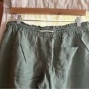 Roxy Linen Blend Green Drawstring Casual Beach Flowy Pants Size M Photo 4