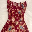 Xhilaration Beautiful maroon floral dress ❤️ Photo 0