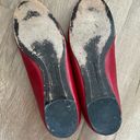 Salvatore Ferragamo Red Leather Flat Shoes Size 7 B Photo 4