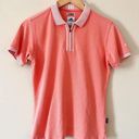 Adidas  Climalite Orange Polo Zip Golf Shirt Size Small Photo 0