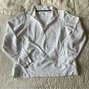 IZOD white 1/4 zip long sleeve polo Photo 2