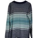 Talbots Women’s Striped Open Front Cardigan Sweater Shimmer Blue Size Medium Photo 1