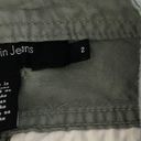 Calvin Klein Jeans Linen Blend Shorts Women’s Size 2 Olive Preowned Photo 7