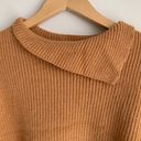 Six/fifty Women fold over Knit sweater Tops Rust M Photo 7