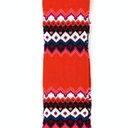 Old Navy  Women's One Size Acrylic Geometric Fringe Scarf Red Photo 1