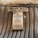 Alberto Makali  Silver Suede Faux Fur Vest, size Large Photo 3