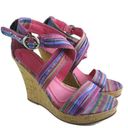 Charlotte Russe  Multicolor Strap Cork Wedge 8 Photo 6