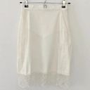 Bebe Vintage Y2K Lace Embroidered Pencil Skirt White Size 2 Photo 3