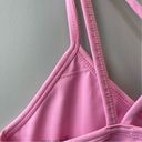 Carbon 38  Crochet Banded Macrame Pink Barbie Cropped Sports Bra Small Athletic Photo 3