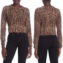 Good American Cheetah Print Crewneck Sweatshirt Photo 2