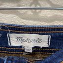 Madewell  Stretch Denim A-Line Mini Skirt Button-Front Size 4 Dark Wash Photo 5