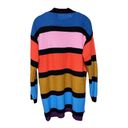 Woven Heart Color Block Long Open Front Cardigan  Size Small Photo 1