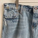 Polo JEANS CO. Vintage 90s Light Wash Denim Distressed Raw Hem Gigi Mini Skirt Photo 3