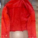 Cropped Jean Jacket Red Size L Photo 2
