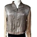 On Twelfth Twelve by  Shimmer Metallic Crinkle Bomber Jacket Photo 0