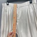 Free People  Pants Womens Large Cream Ivory Satin Wide Leg Trouser Silky Boho Photo 4