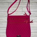 Vera Bradley  Quilted Fushia Pink Large Crossbody Purse Women’s Bag Photo 6