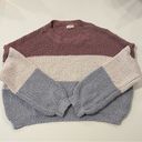 Debut Size M Striped Popcorn Cropped Sweater Good Condition Photo 0