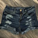 American Eagle ripped blue jean shorts Photo 0