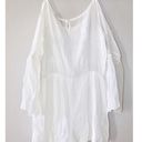 Open Shoulder Boho Romper Shorts White Size M Photo 1