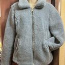 Sebby  Collection Ladies Zip Up Size Medium Blue Fuzzy Coat Photo 0