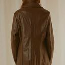 Peppermayo 90's Starlett Blazer Jacket in Chocolate Faux Leather Photo 2