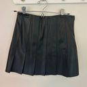 ZARA Black Leather Pleated Skirt Photo 1