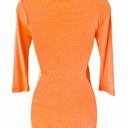 Michael Stars  Stretchy Orange V-Neck 3/4 Sleeve Women's Top ~ One Size Fits Most Photo 1