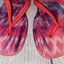 Havaianas hot pink tie dye flip flops sz 7/8 women Photo 3