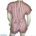 Pink Lily  striped skort/shorts romper Photo 3