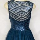 Trixxi Tricia  navy blue v cut sequin dress Photo 6