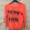 Xersion  Women's Neon Orange The Gym is My Happy Hour Long Sleeeve Active Tee Photo 0