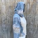 Guess  Cropped Blue Tie Dye Hooded Pull Over Size S Photo 9