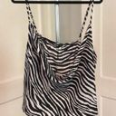 Nasty Gal  Zebra Print Cowl Neck Cami Top nwot size 18 Photo 2