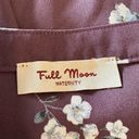 The Moon Full Segura Short Sleeve Tie Waist Maternity Blouse Light Purple Floral 2X Photo 9