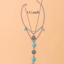 One Piece Boho turquoise decor layered anklet 

Faux fashion jewelry‎ Photo 1