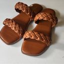 Cushionare Cushionaire Women's Double Braided Cognac Brown  Strap Low Heel  Sandals Sz 8 Photo 0