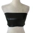 Good American  Better Than Leather Bandeau Top Black 3 Large Photo 0