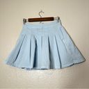 American Eagle  Women's Pleated Mini Skirt Baby Blue size 0 Summer Tennis Photo 8