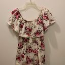 Rue 21 White Floral Off The Shoulder Romper Photo 0