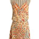 Haute Hippie Orange Blossom Silk Wrap Floral V-Neck Summer Dress Women Sz L Photo 0