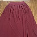 Halara Breezeful Maroon High Waisted Split Maxi Skirt w/ Liner Women’s size XL Photo 14