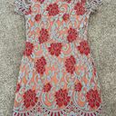 Storia Coral Blue Red Lace Dress Photo 2