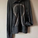 Lululemon  In Stride Jacket Coal Wee Stripe grey zip up hoodie Photo 0